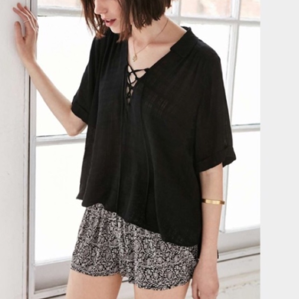 Urban Outfitters Ecote Lace-Up Top